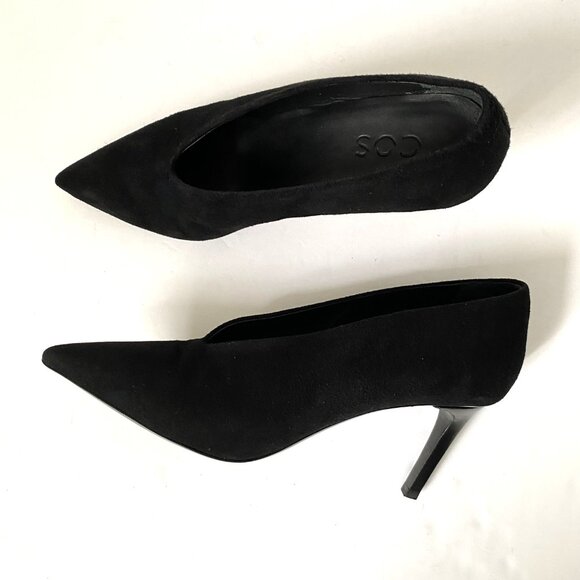 COS Pointed Suede Black Heels - Picture 12 of 13